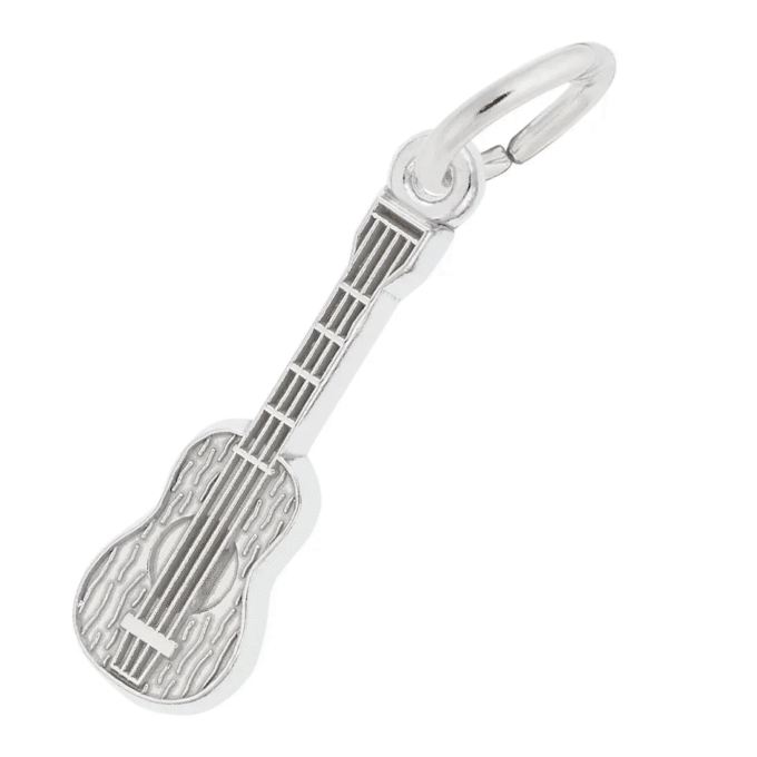 Rembrandt Guitar Charm in Sterling Silver