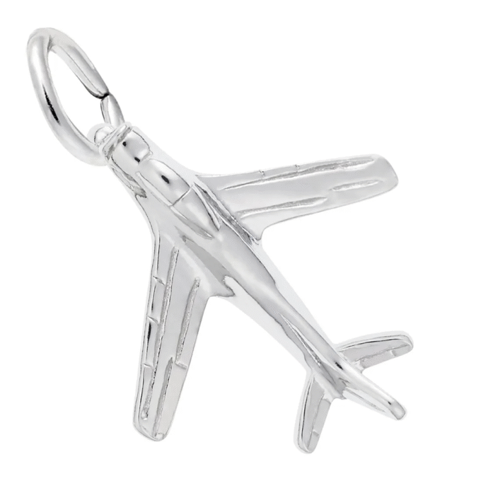 Rembrandt Airplane Charm in Sterling Silver