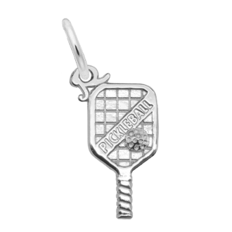 Pickleball Charm in Sterling Silver by Rembrandt Charms