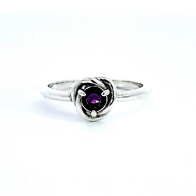 February Purple Eternity Circle Ring