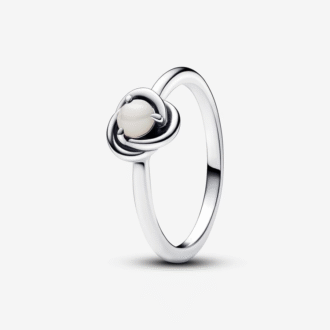 Pandora June White Bioresin Mother of Pearl Eternity Ring
