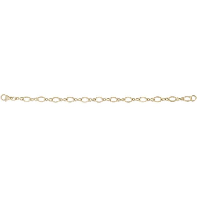 Rembrandt 7" Oval Link Charm Bracelet in Sterling Silver