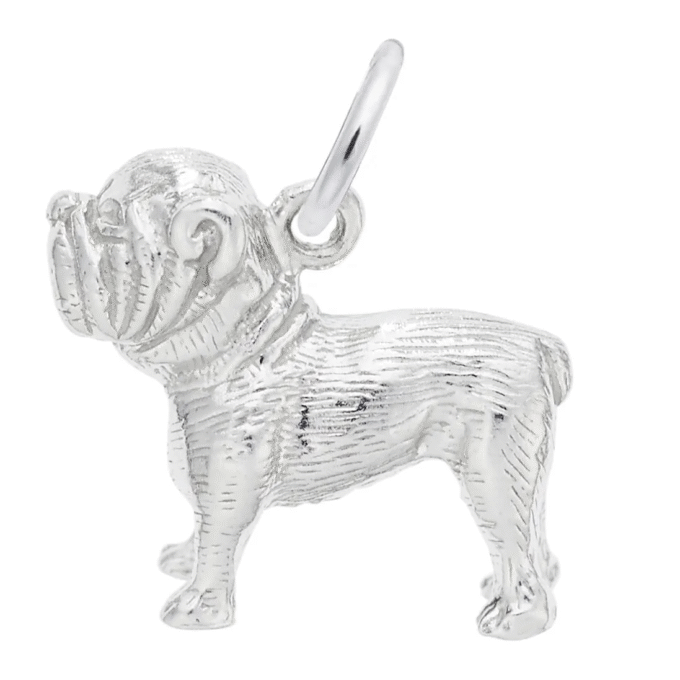 Bulldog Charm in Sterling Silver by Rembrandt Charms