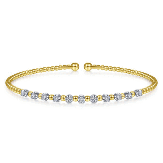 Gabriel Bujukan Bangle Bracelet with .37ctw Round Diamonds in 14k Yellow Gold