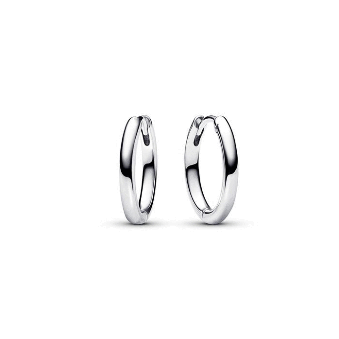 Pandora Sterling Silver 18MM Charm Hoop Earrings