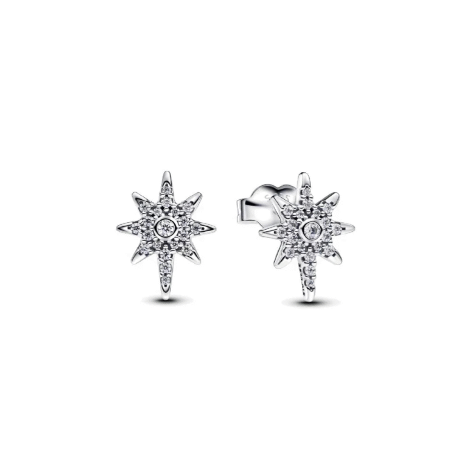 North Star Stud Earrings in Sterling Silver