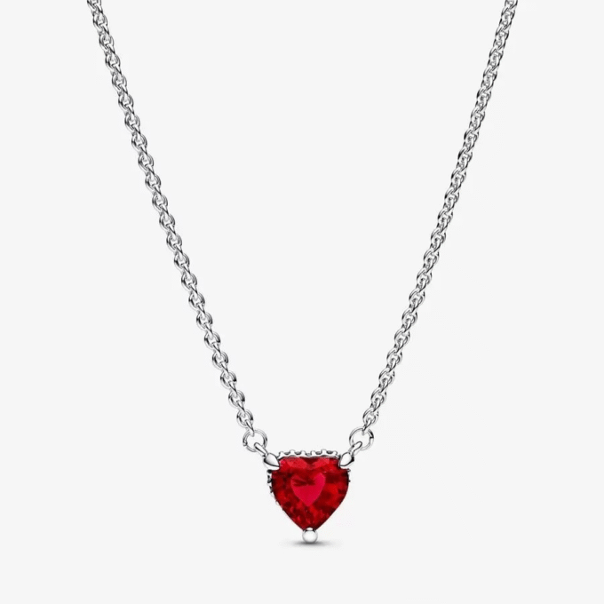 Pandora Sparkling Heart Halo Pendant Necklace