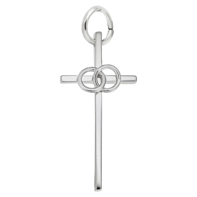 14K Gold Wedding Cross Charm by Rembrandt Charms