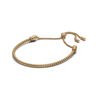 Pandora 14K Yellow Gold Plated Studded Chain Bolo Bracelet