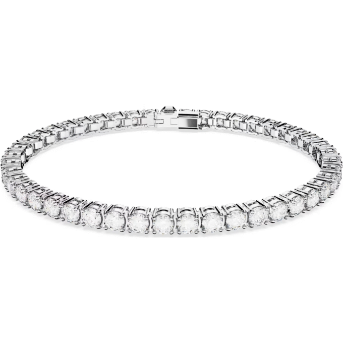 Swarovski Matrix Medium Tennis Bracelet with White Crystals
