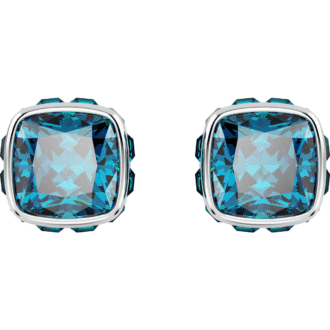 Swarovski Cushion Cut Light Blue Stud Earrings
