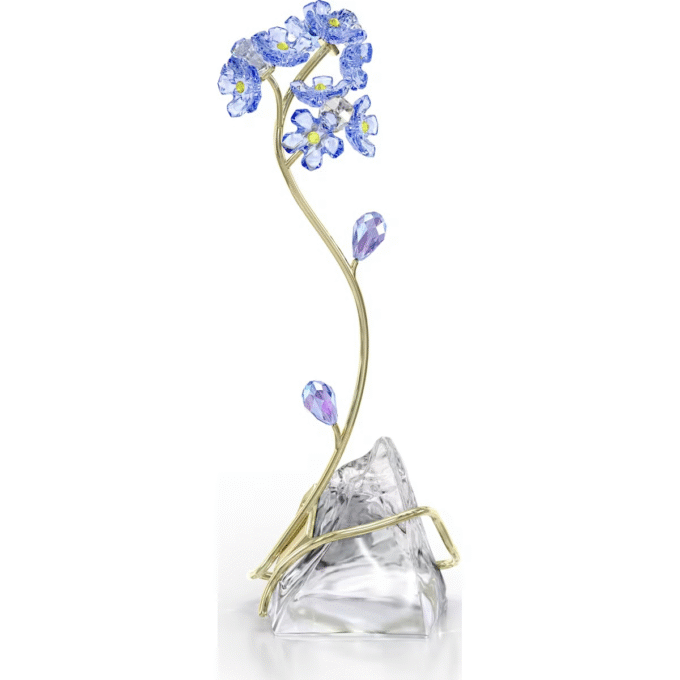 Swarovski Florere: Forget-Me-Not Flower Art Piece