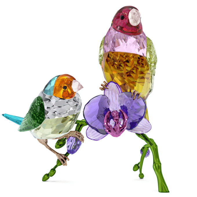 Swarovski 2024 Idyllia Gouldian Finches Limited Edition