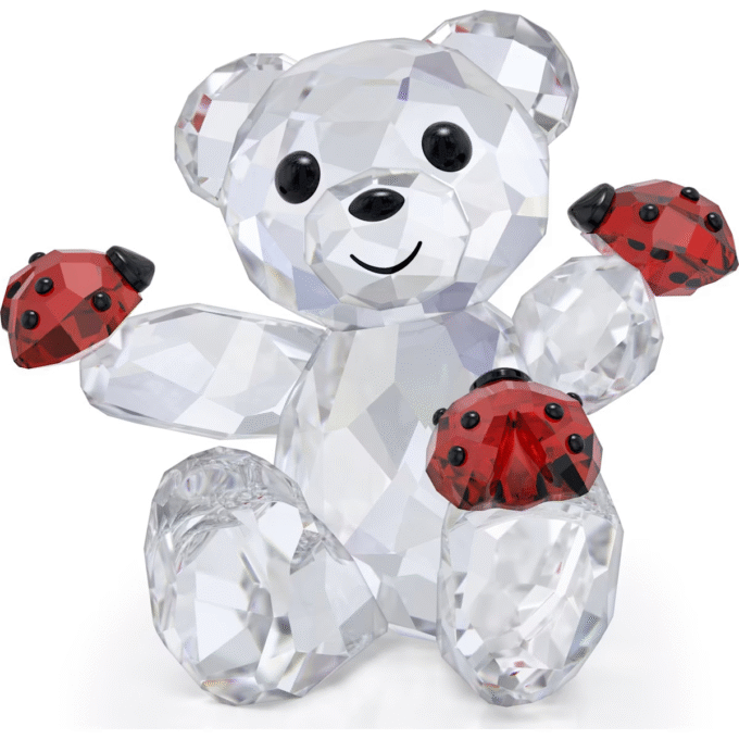 Swarovski Kris Bear Good Luck with Ladybugs Figurine