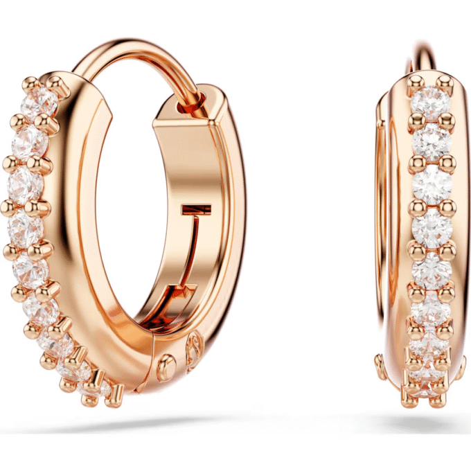 Swarovski Matrix Rose Crystal Hoop Earrings