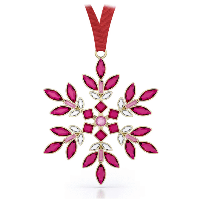 Swarovski Gema Red Holiday Snowflake Ornament