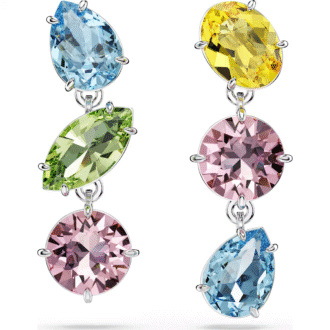 Swarovski Gema Multi Crystal Dangle Earrings - Colorful Glamour