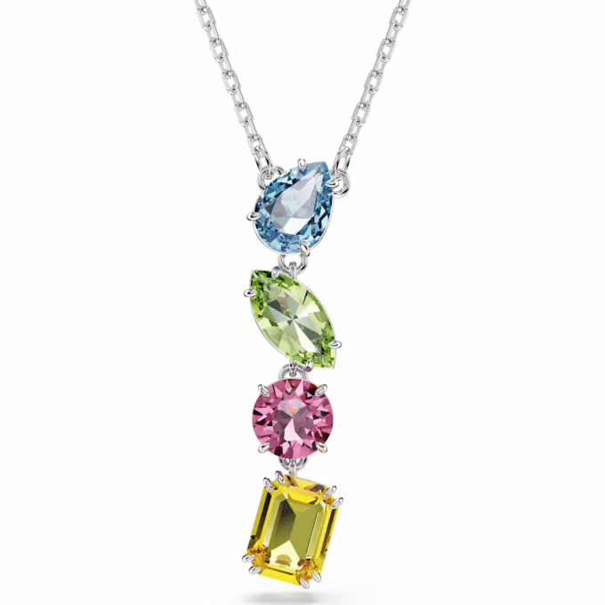 Swarovski Gema Multi Crystal Drop Pendant for a Dazzling Look