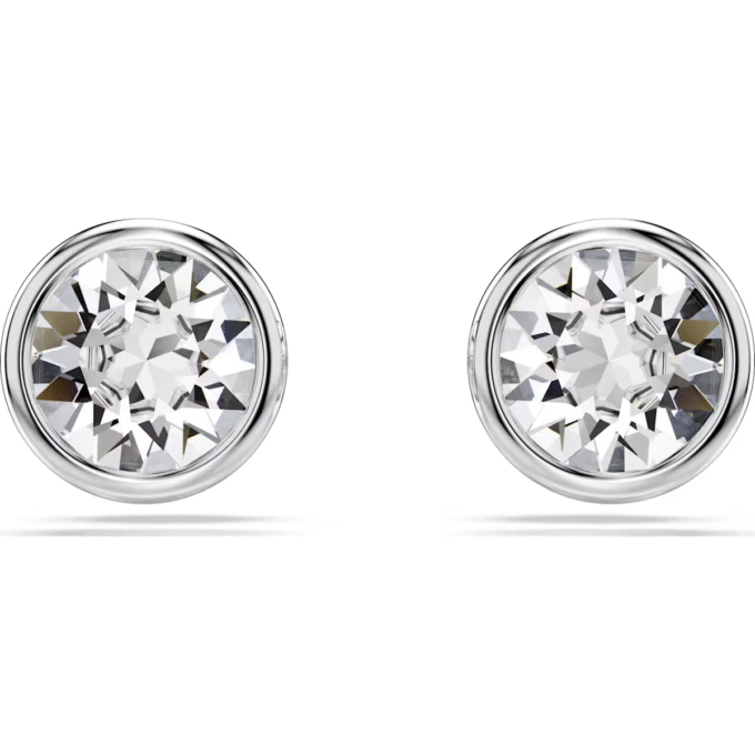 Swarovski Imber Bezel Set CZ Stud Earrings in Rose Gold Plating