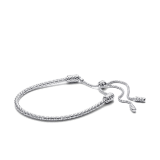 Pandora Studded Sterling Silver Bolo Bracelet
