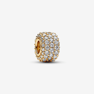 Pandora Sparkling Pave Triple-Row Charm