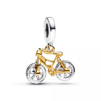 Pandora Moveable Bicycle Dangle Charm with Clear CZ