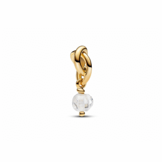 Pandora 14K Gold Plated Clear CZ Dangle Charm