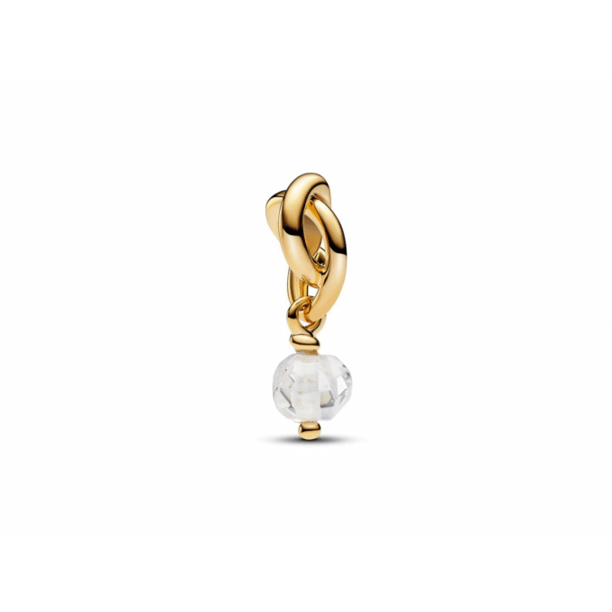 Pandora 14K Gold Plated Clear CZ Dangle Charm
