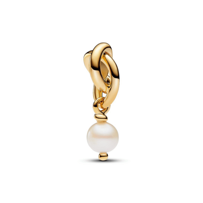 14K Gold Plated Freshwater Pearl Dangle Charm