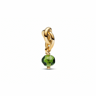 Pandora 14K Gold Plated Spring Green Crystal Dangle Charm