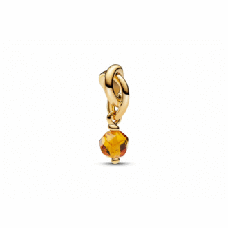 Pandora 14K Gold Plated Honey Yellow Crystal Dangle Charm