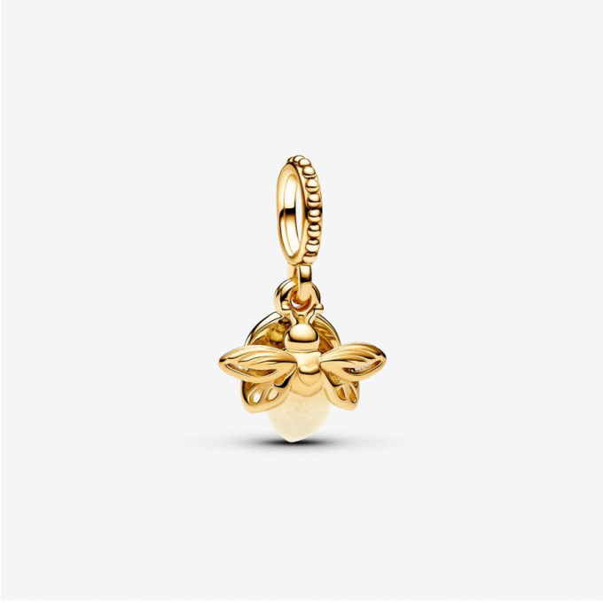 14K Gold Firefly Glow-in-the-Dark Dangle Charm