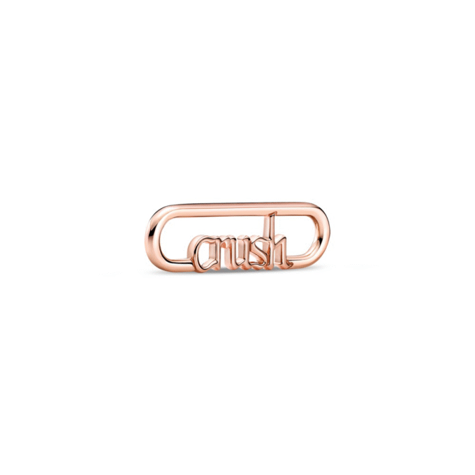 Pandora Crush Script 14K Rose Gold-Plated Link Charm