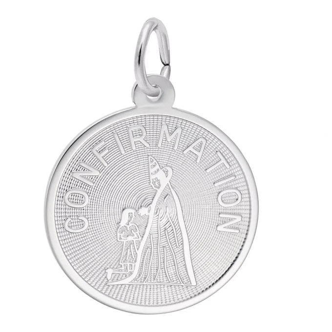 Rembrandt Girl Confirmation Charm in Sterling Silver
