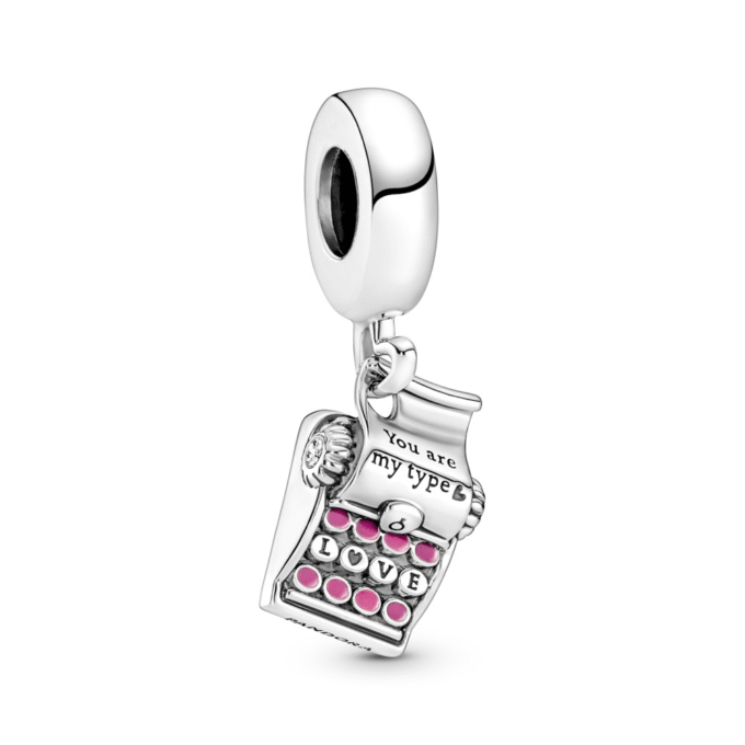 Pandora Typewriter Dangle Charm in Sterling Silver