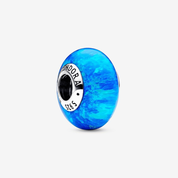 Pandora Deep Blue Created Opal Charm