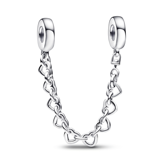 Pandora Linked Hearts Safety Chain Charm