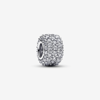 Pandora Sparkling Pave Triple-Row Charm