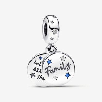 Pandora Family Love Double Dangle Charm in Silver