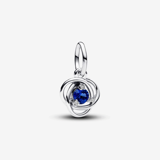 Princess Blue and Clear CZ Dangle Charm