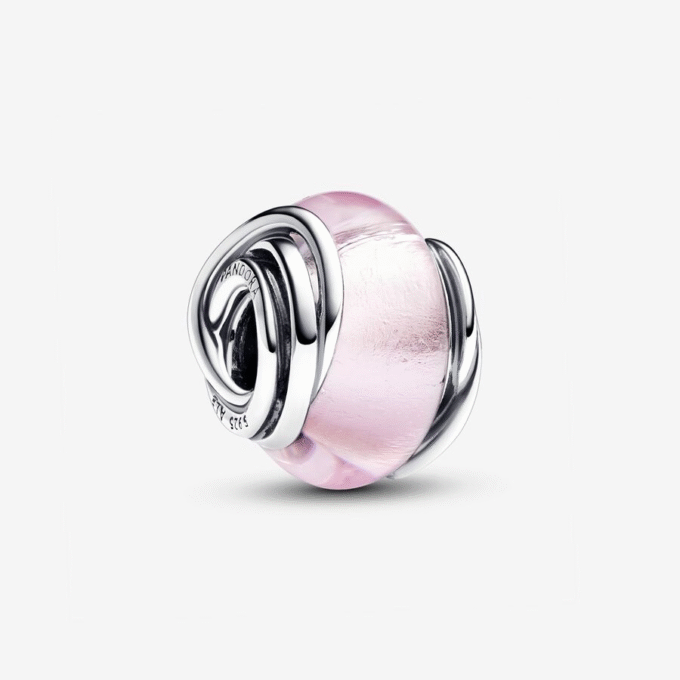 Pandora Encircled Pink Murano Glass Charm