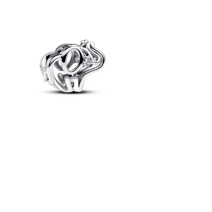 Pandora Silver Elephant Charm with Clear CZ