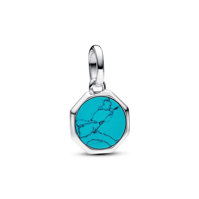 Pandora Sterling Silver Engravable Octagonal Mini Medallion
