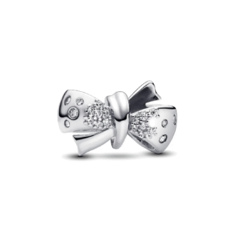 Pandora Sterling Silver CZ Bow Charm