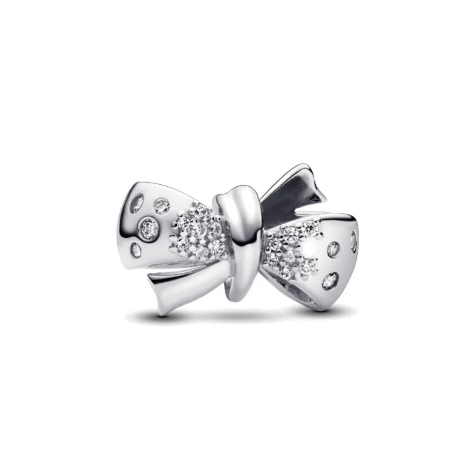 Pandora Sterling Silver CZ Bow Charm