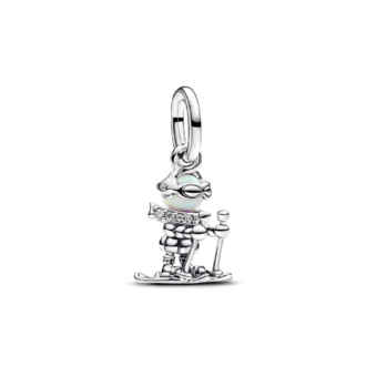 Lab Opal & CZ Skier Dangle Charm