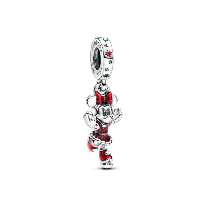 Pandora Disney Minnie Mouse Ice Skating Dangle Charm