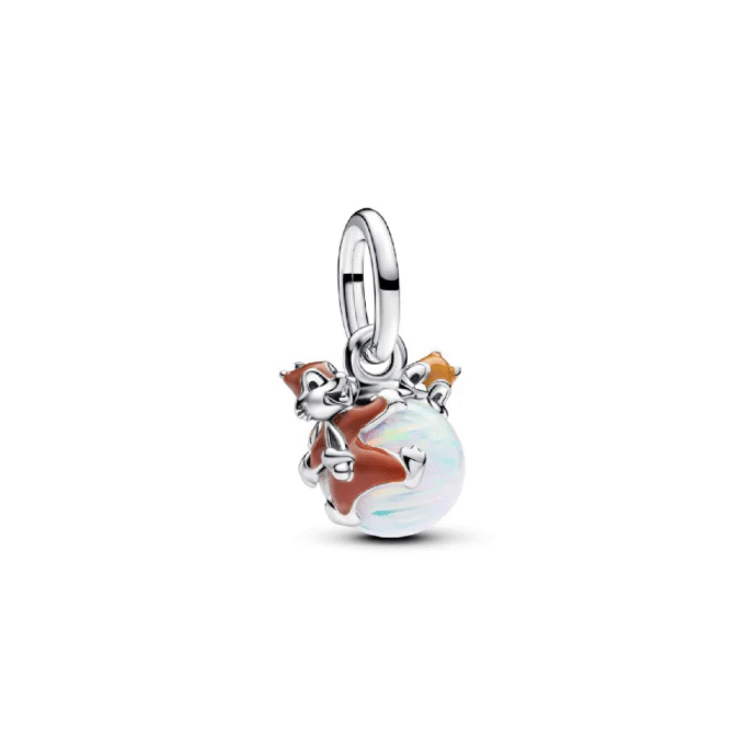 Pandora Disney Chip and Dale with Opal Dangle Charm