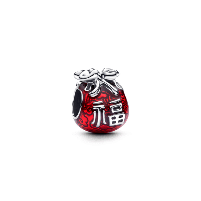 Pandora Red Enamel Lucky Bag Charm