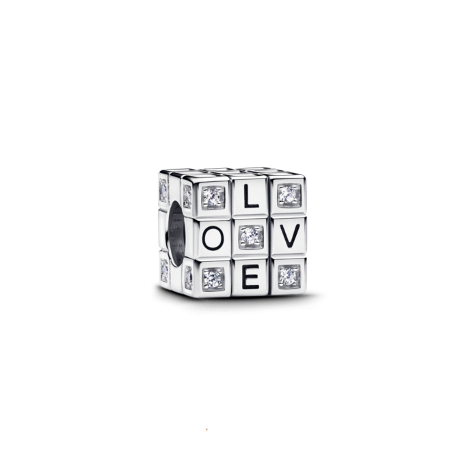 Pandora Clear CZ Red Enamel Love Charm